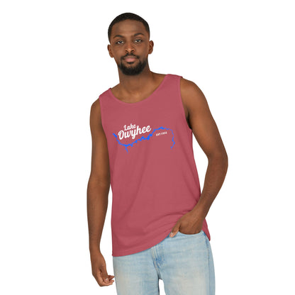 Lake Owyhee Outline Unisex Garment-Dyed Tank Top