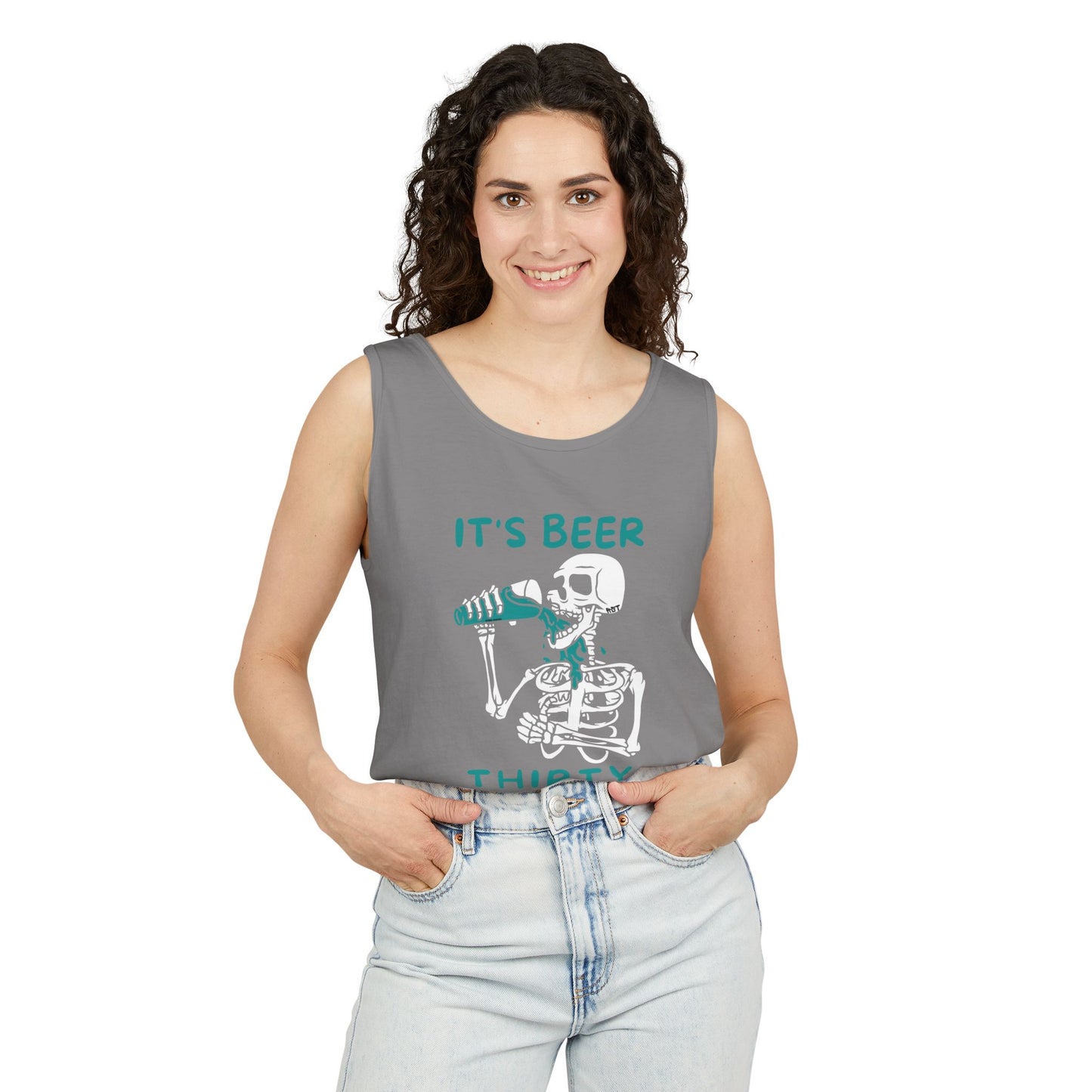 Beer Thirty Unisex Garment-Dyed Tank Top