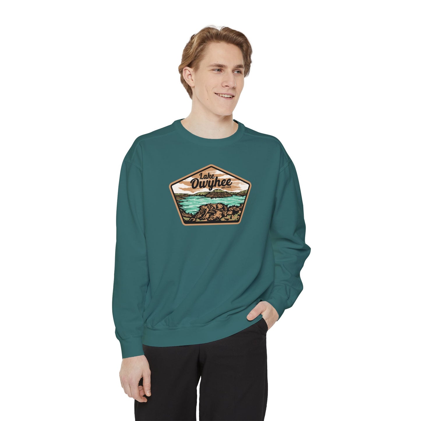 Lake Owyhee Patch Unisex Garment-Dyed Sweatshirt