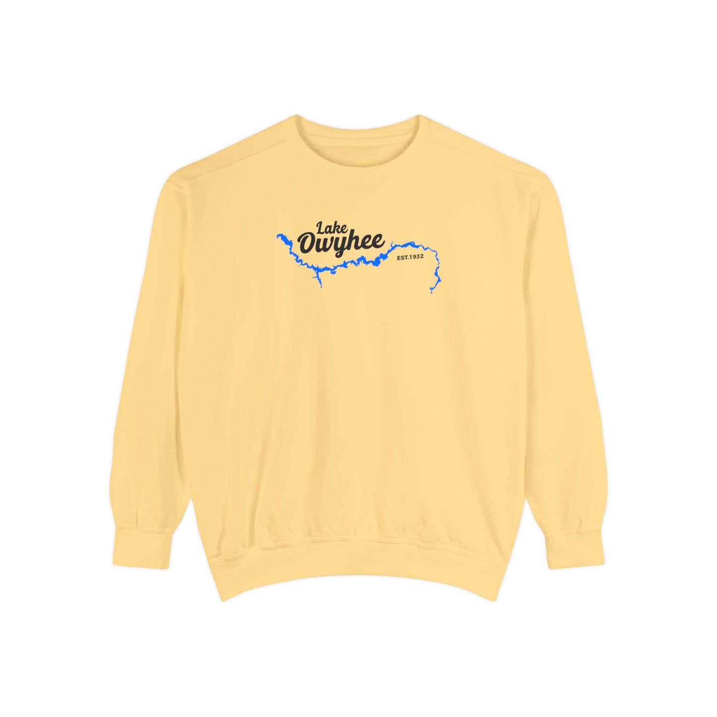 Lake Owyhee Outline Unisex Garment-Dyed Sweatshirt