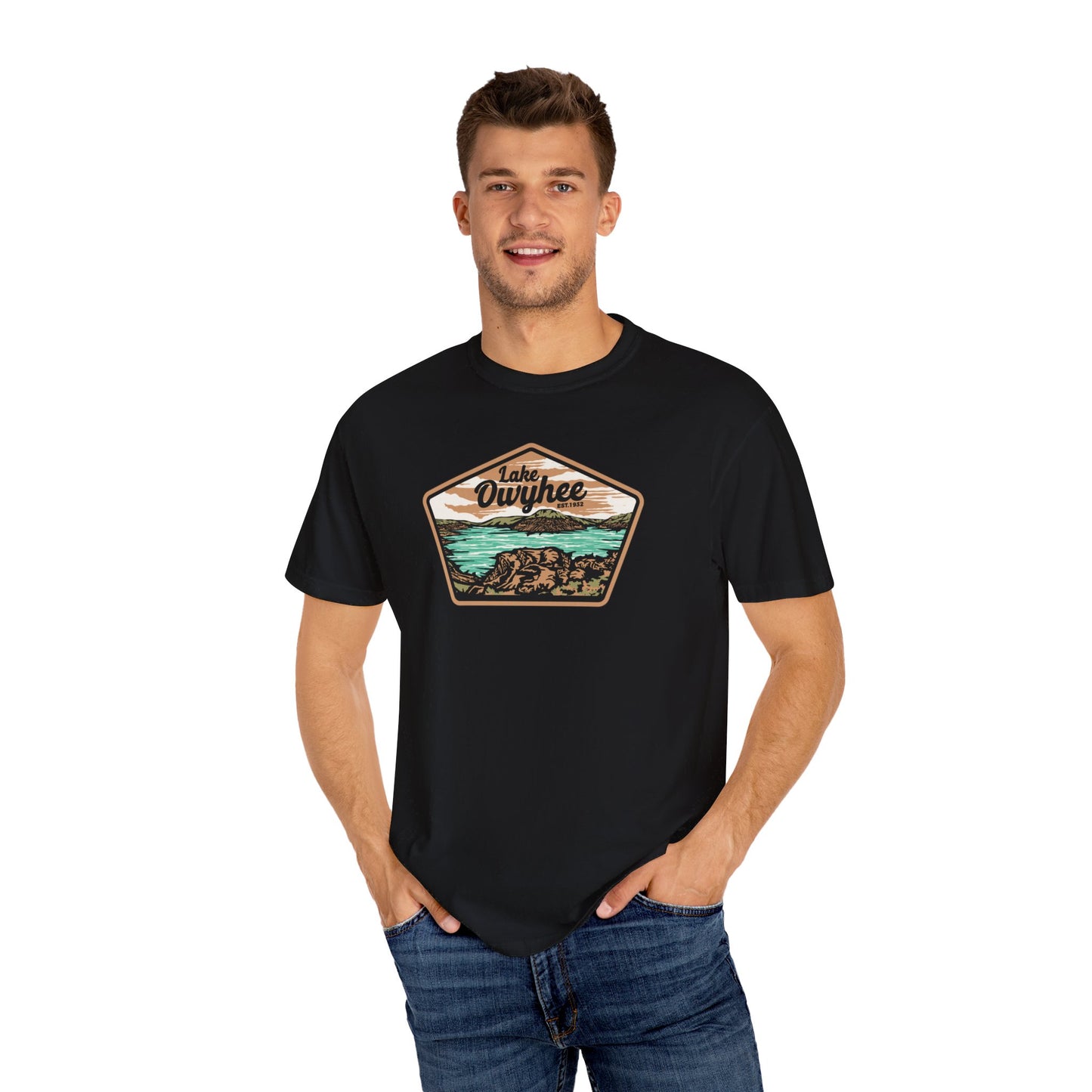 Lake Owyhee Patch Unisex Garment-Dyed T-shirt