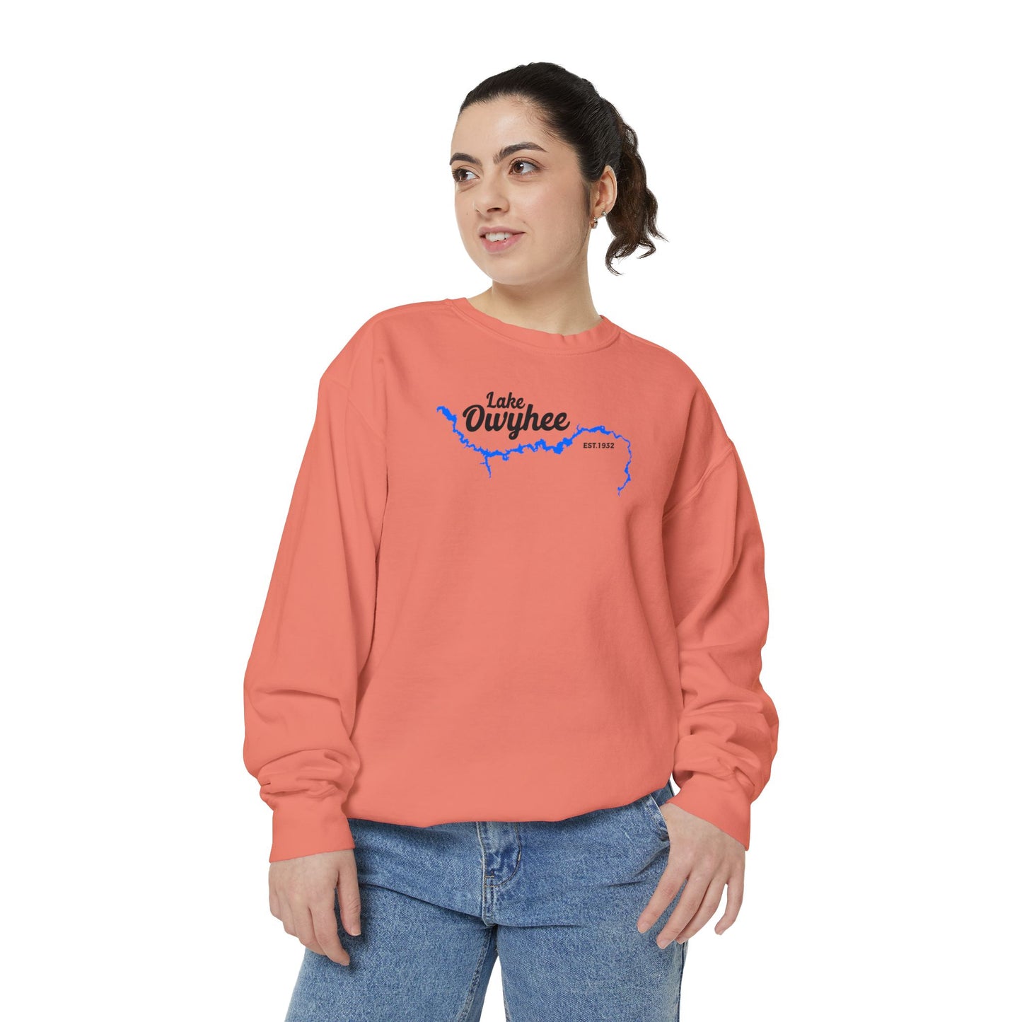 Lake Owyhee Outline Unisex Garment-Dyed Sweatshirt