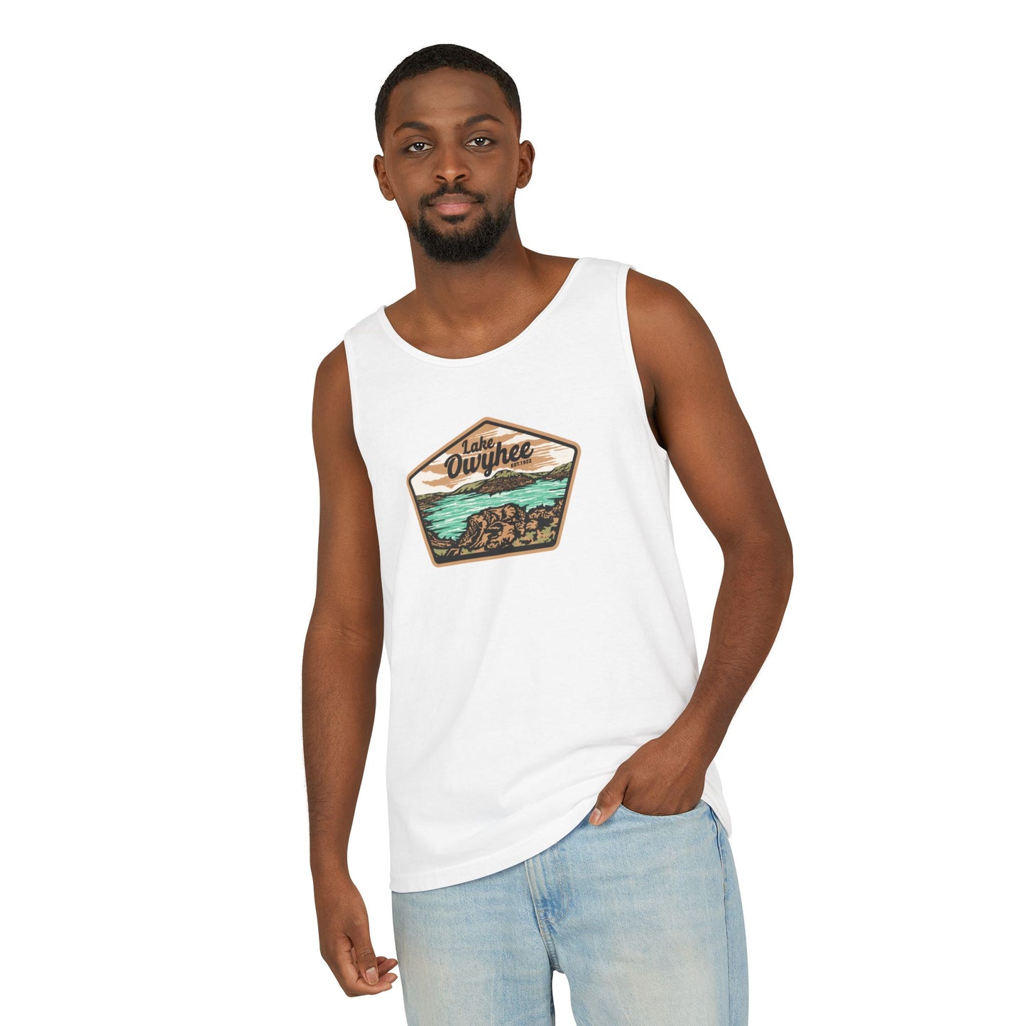 Lake Owyhee Patch Unisex Garment-Dyed Tank Top