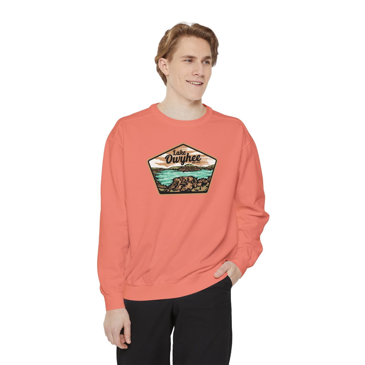 Lake Owyhee Patch Unisex Garment-Dyed Sweatshirt