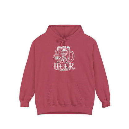 Wish You Were Beer Unisex Garment-Dyed Hoodie