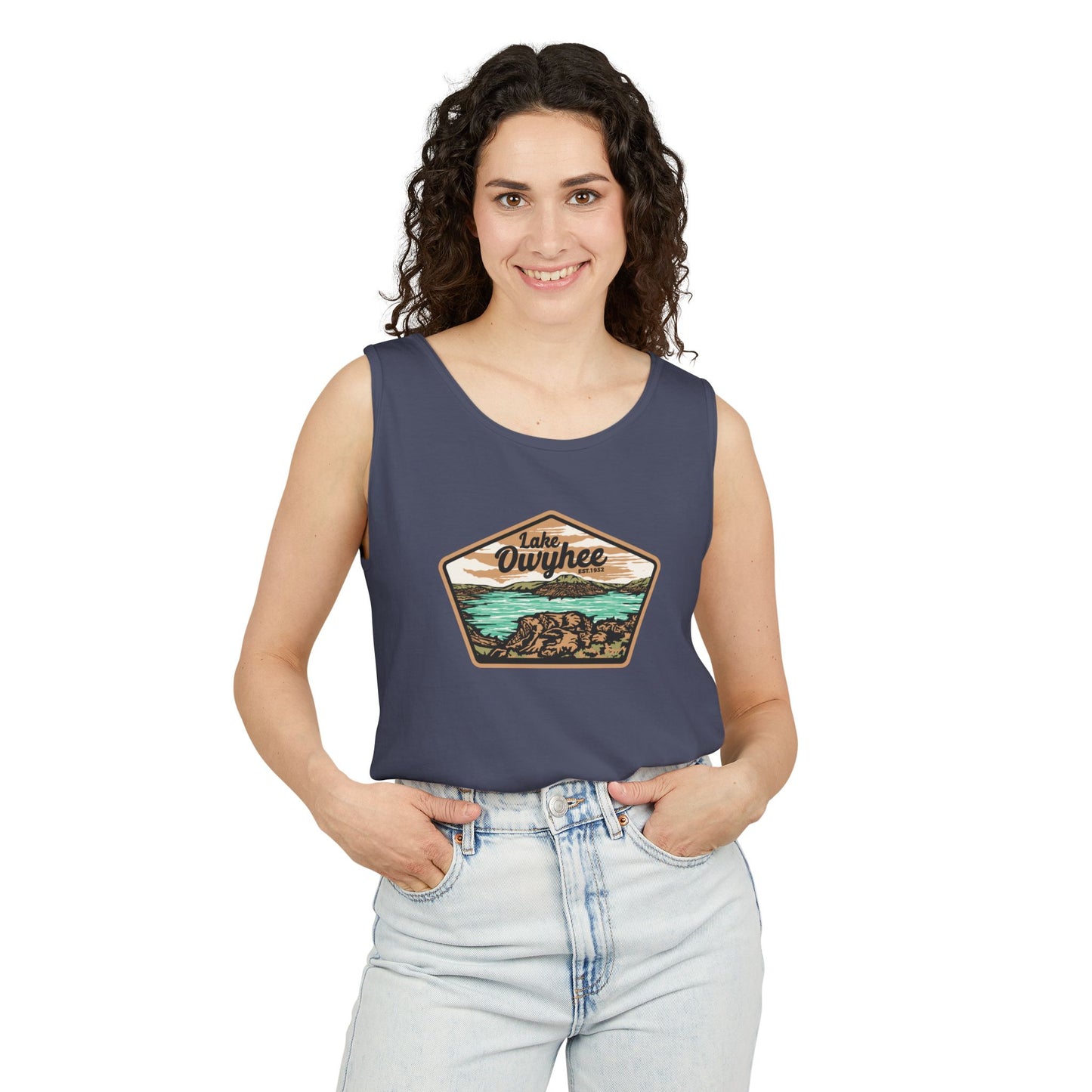 Lake Owyhee Patch Unisex Garment-Dyed Tank Top