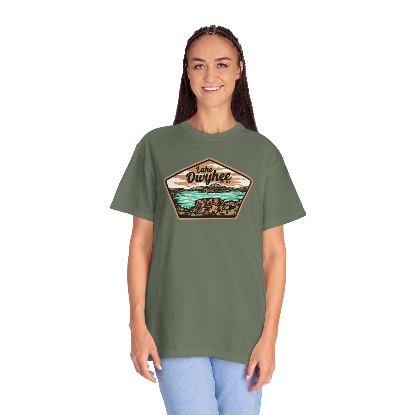 Lake Owyhee Patch Unisex Garment-Dyed T-shirt