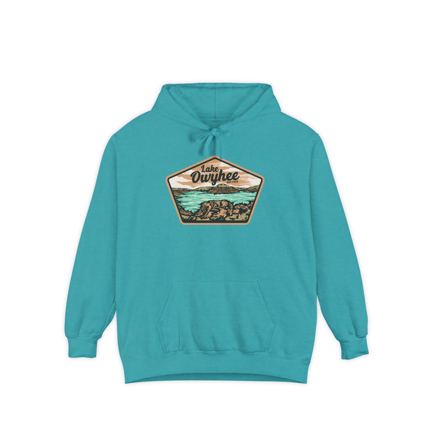 Lake Owyhee Patch Unisex Garment-Dyed Hoodie